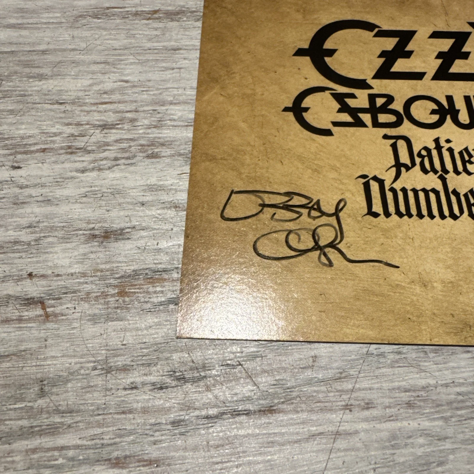 OZZY OSBOURNE SIGNED Patient Number 9 AUTOGRAPH CD INSERT NOT A VINYL ROCK MUSIC, изображение 2