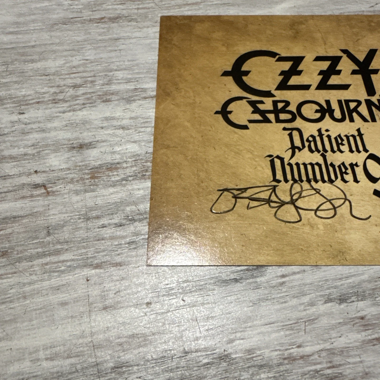 OZZY OSBOURNE SIGNED Patient Number 9 AUTOGRAPH CD INSERT NOT A VINYL ROCK MUSIC, изображение 2