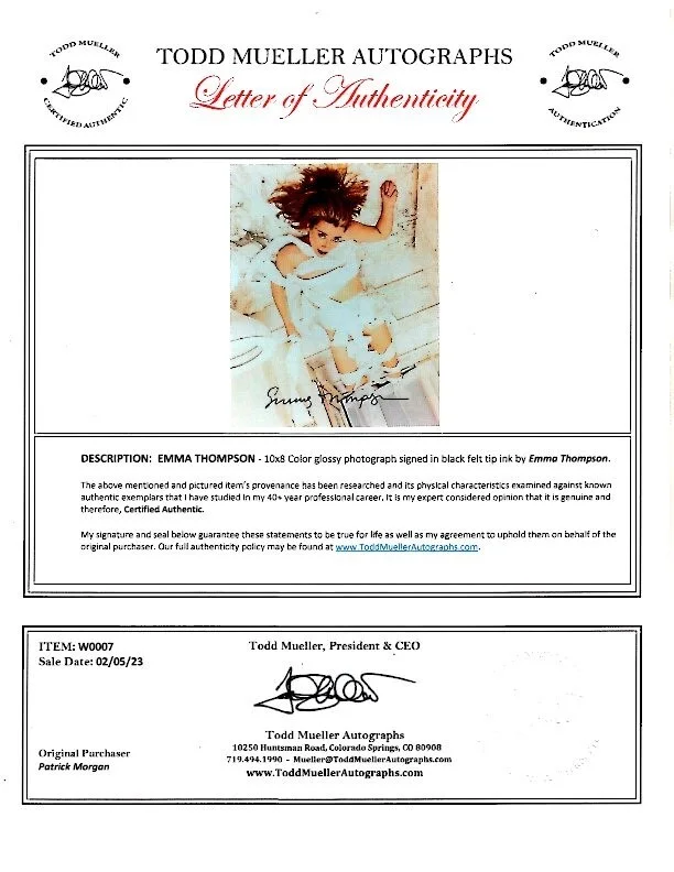 Emma Thompson — Emma Thompson signed autographed 8x10 photo COA, изображение 2