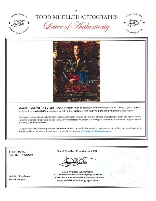 Austin Butler — Austin Butler signed autographed 8x10 Elvis Presley photograph COA, изображение 3