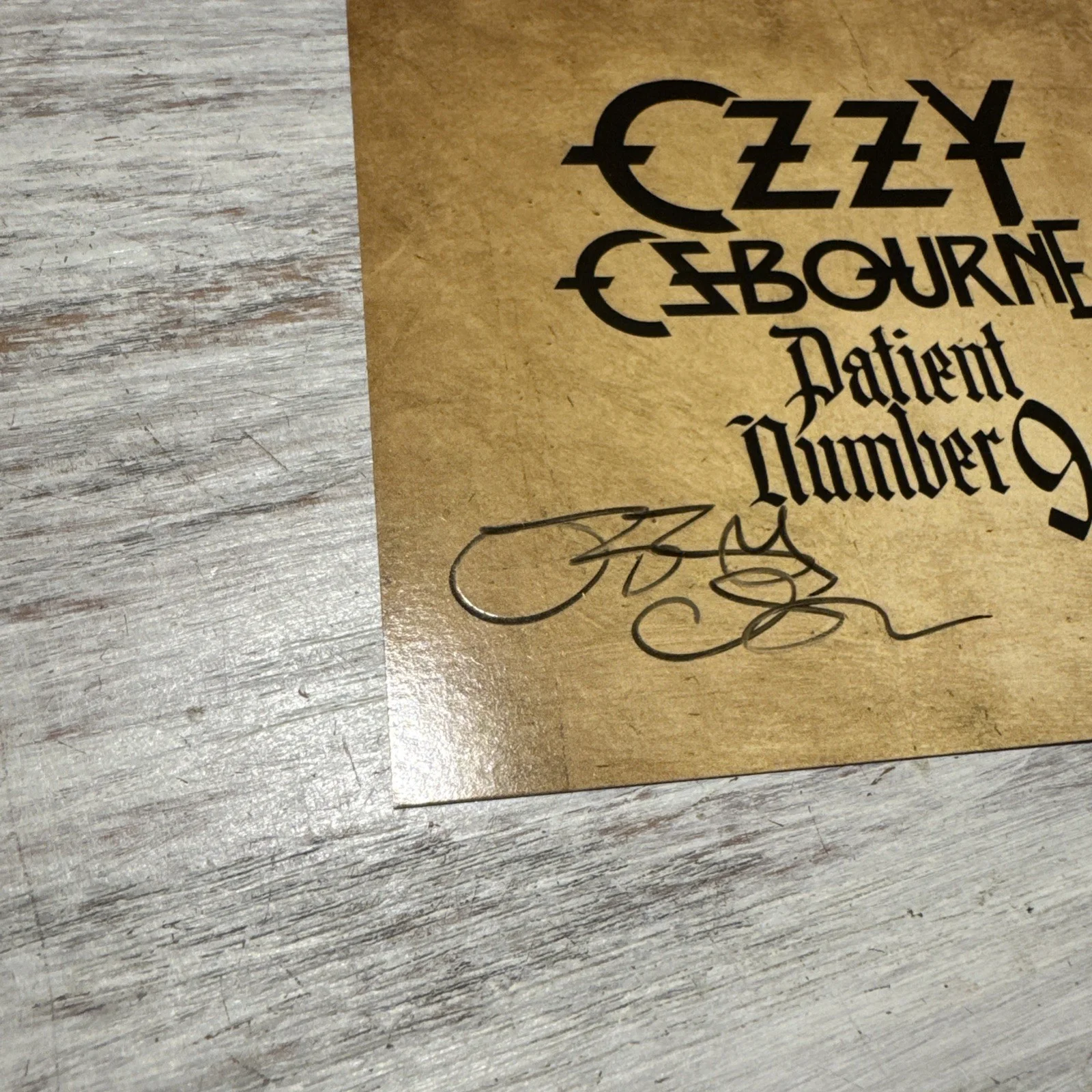OZZY OSBOURNE SIGNED Patient Number 9 AUTOGRAPH CD INSERT NOT A VINYL ROCK MUSIC, изображение 2
