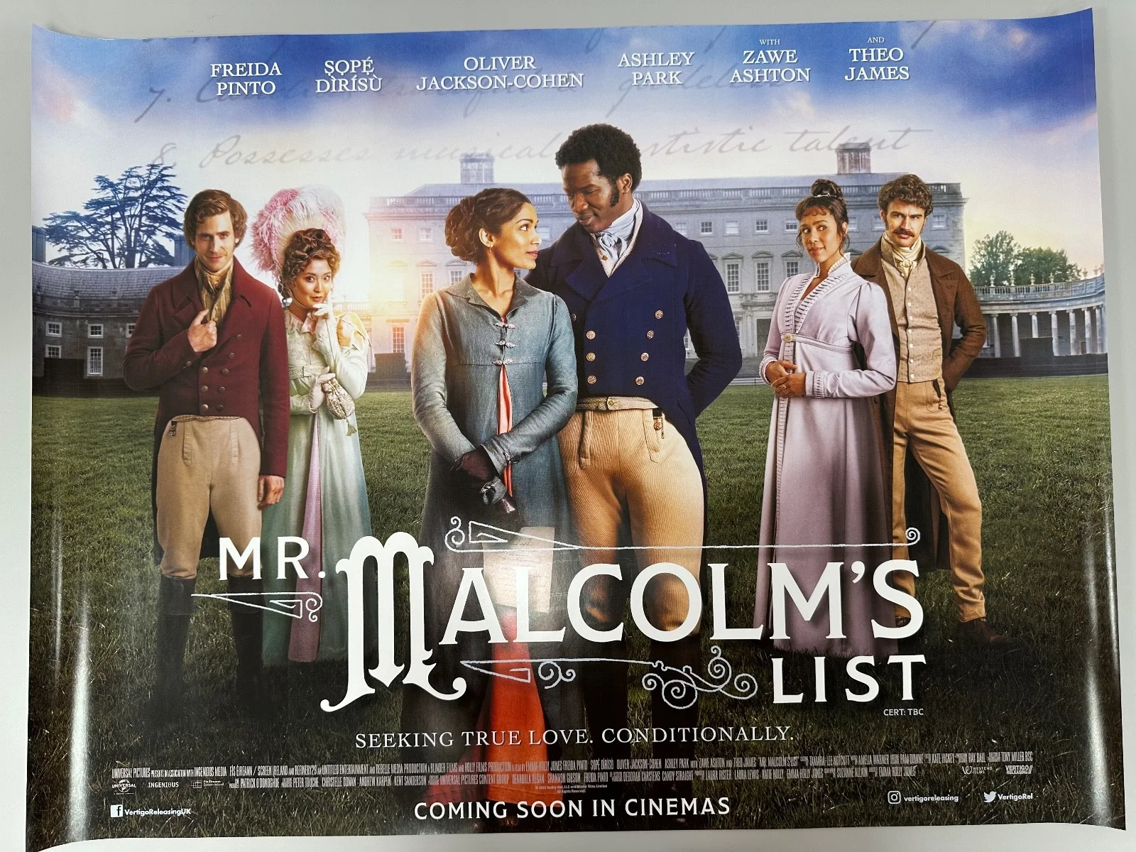 Mr. Malcolm’s List (2022) Original UK Quad Cinema Poster, изображение 2