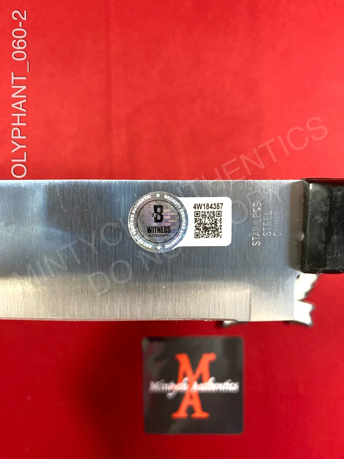 Timothy Olyphant — Timothy Olyphant autographed signed real 8" steel knife Ghostface Beckett, image 2