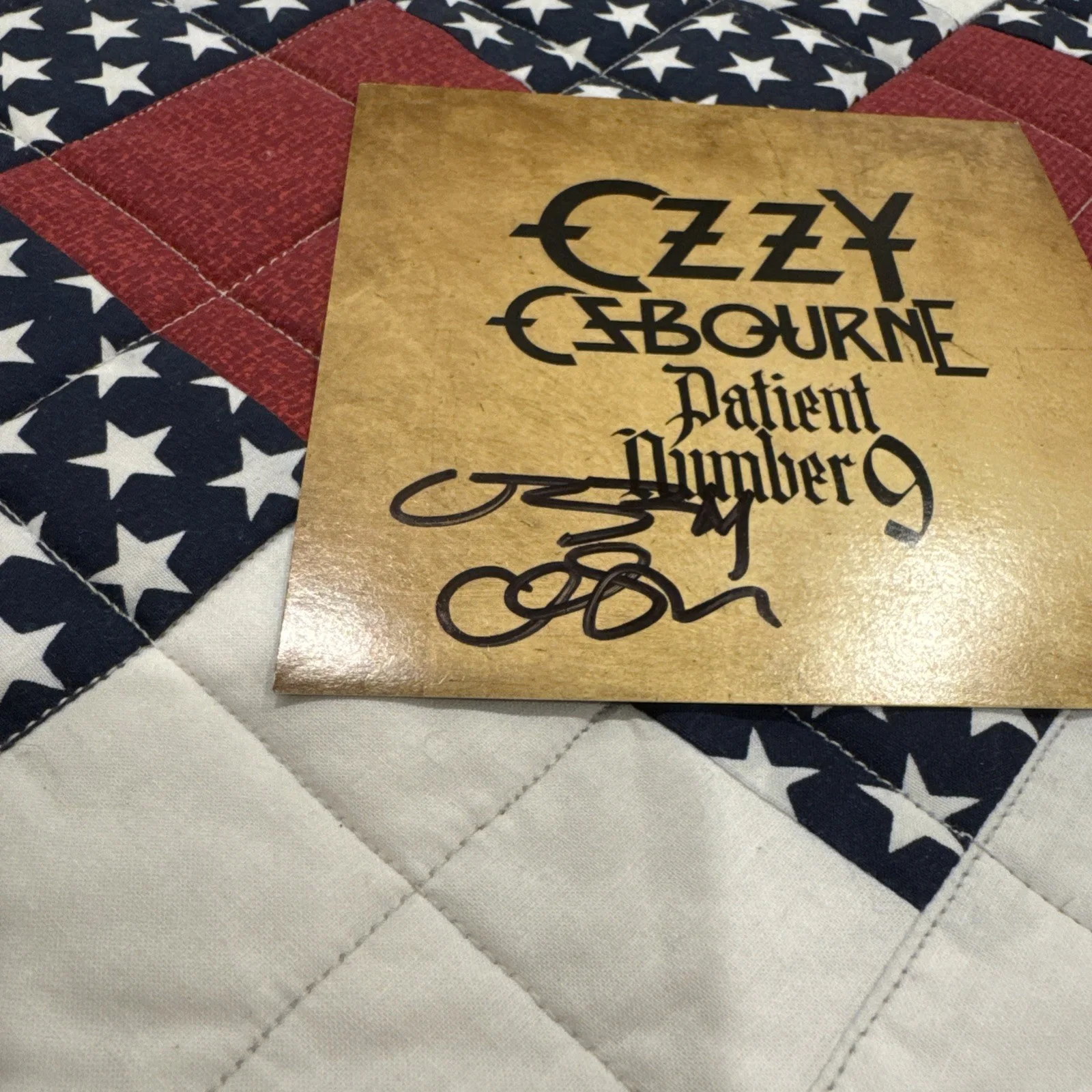 OZZY OSBOURNE SIGNED Patient Number 9 AUTOGRAPH CD INSERT NOT A VINYL ROCK MUSIC, изображение 2