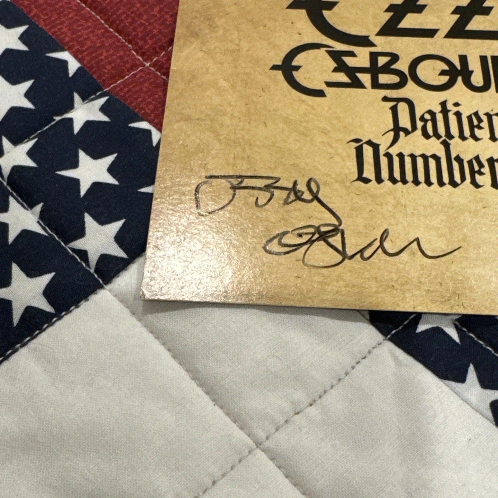 OZZY OSBOURNE SIGNED Patient Number 9 AUTOGRAPH CD INSERT NOT A VINYL ROCK MUSIC, изображение 2