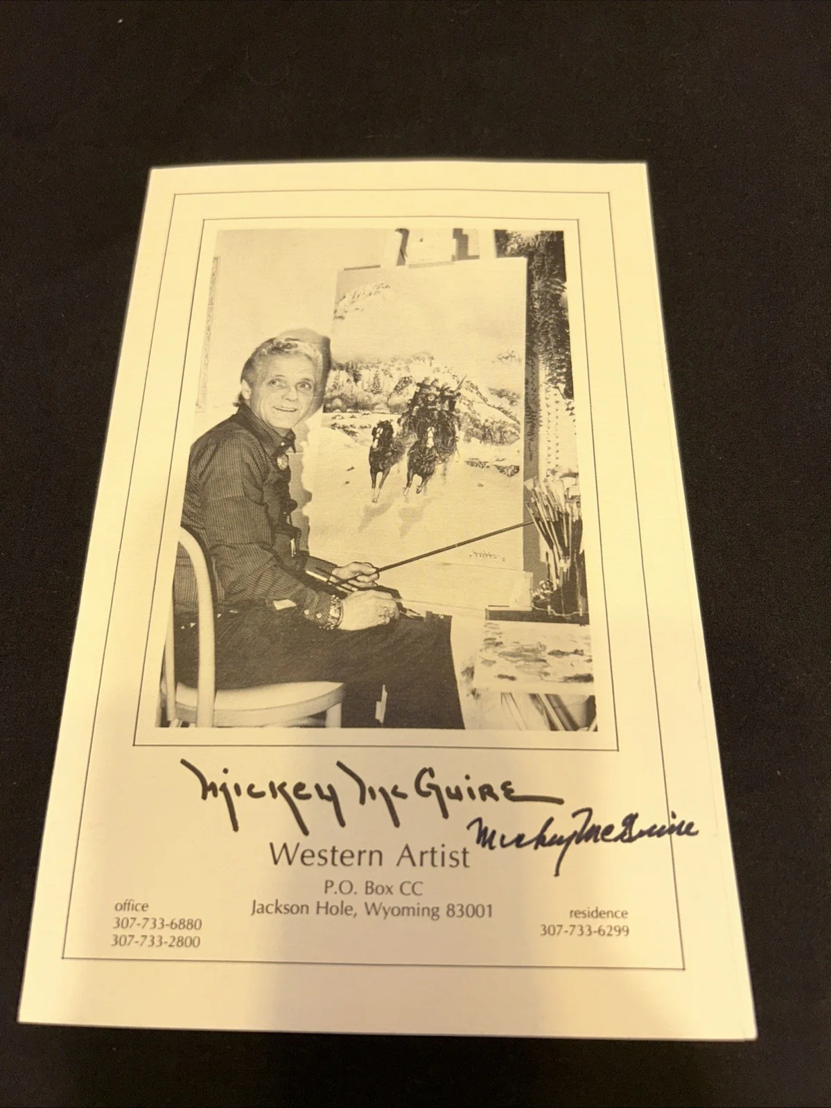 Mickey McGuire — Signed Mickey McGuire Western Artist Program Info Card Dew Gallery, image 2