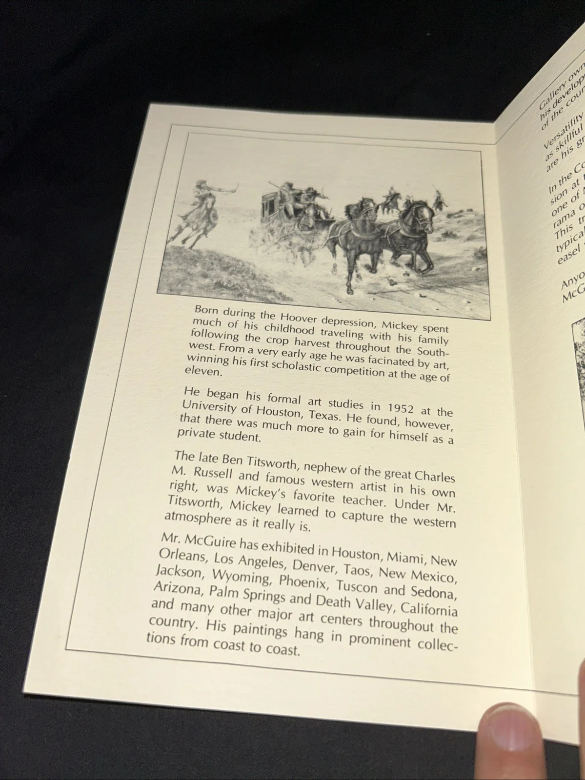 Mickey McGuire — Signed Mickey McGuire Western Artist Program Info Card Dew Gallery, image 4