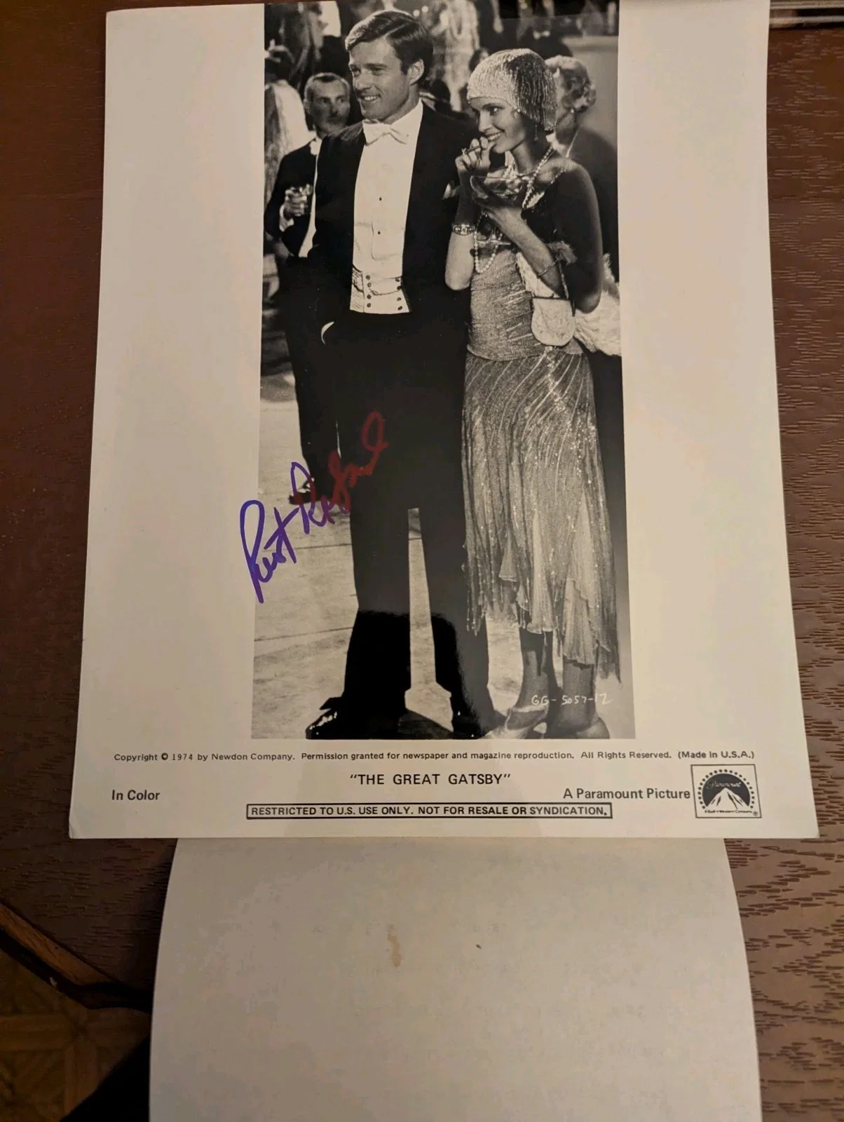 Robert Redford Hand Signed One Of A Kind Publicity Photo Extremely Rare, image 3