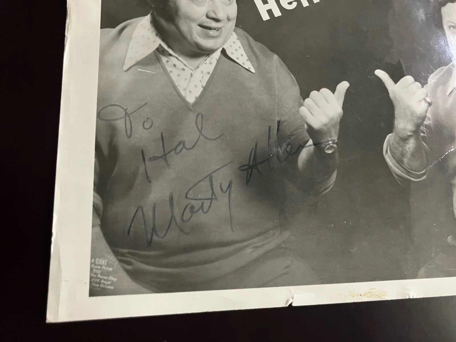 Vintage Marty Allen Autographed 8x10 Photo-Comedian, изображение 2