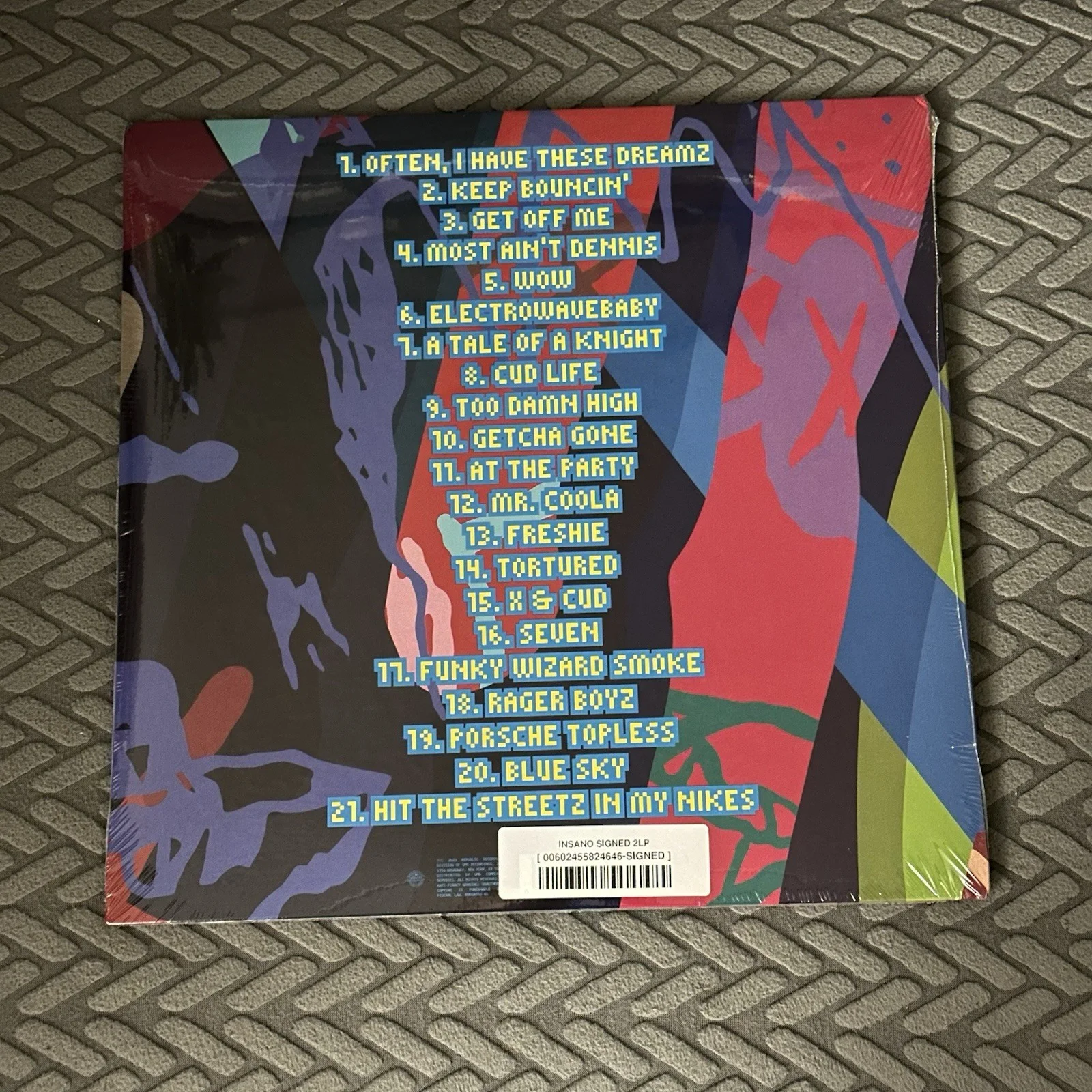 SIGNED Kid Cudi INSANO Vinyl 2LP Album Kaws Art AUTOGRAPHED Insert, image 4