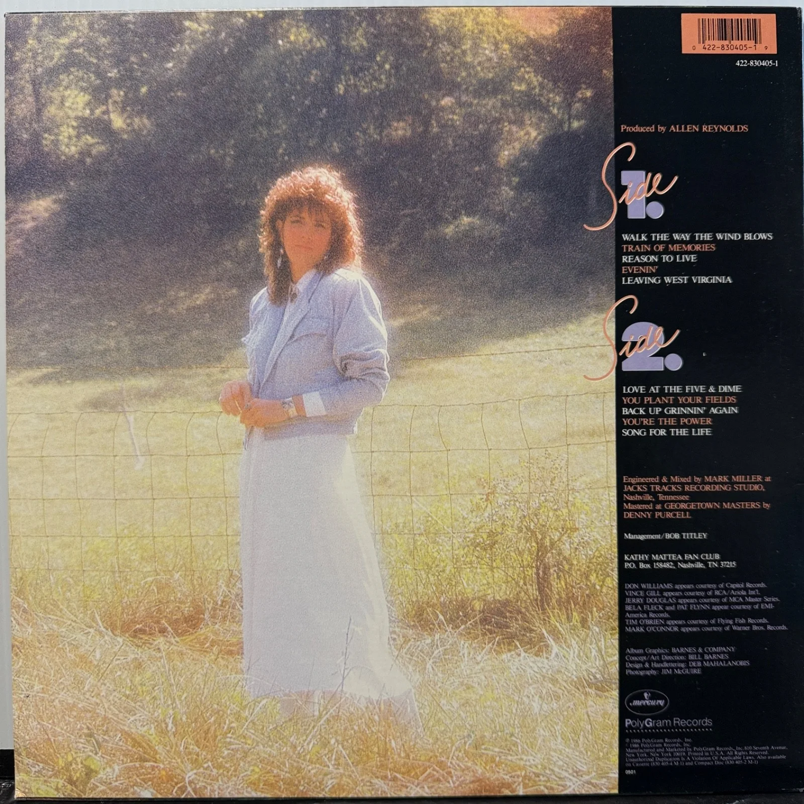 KATHY MATTEA - AUTOGRAPHED "To Miro - Love Kathy Mattea" USA vinyl PROMOTIONAL!, изображение 3