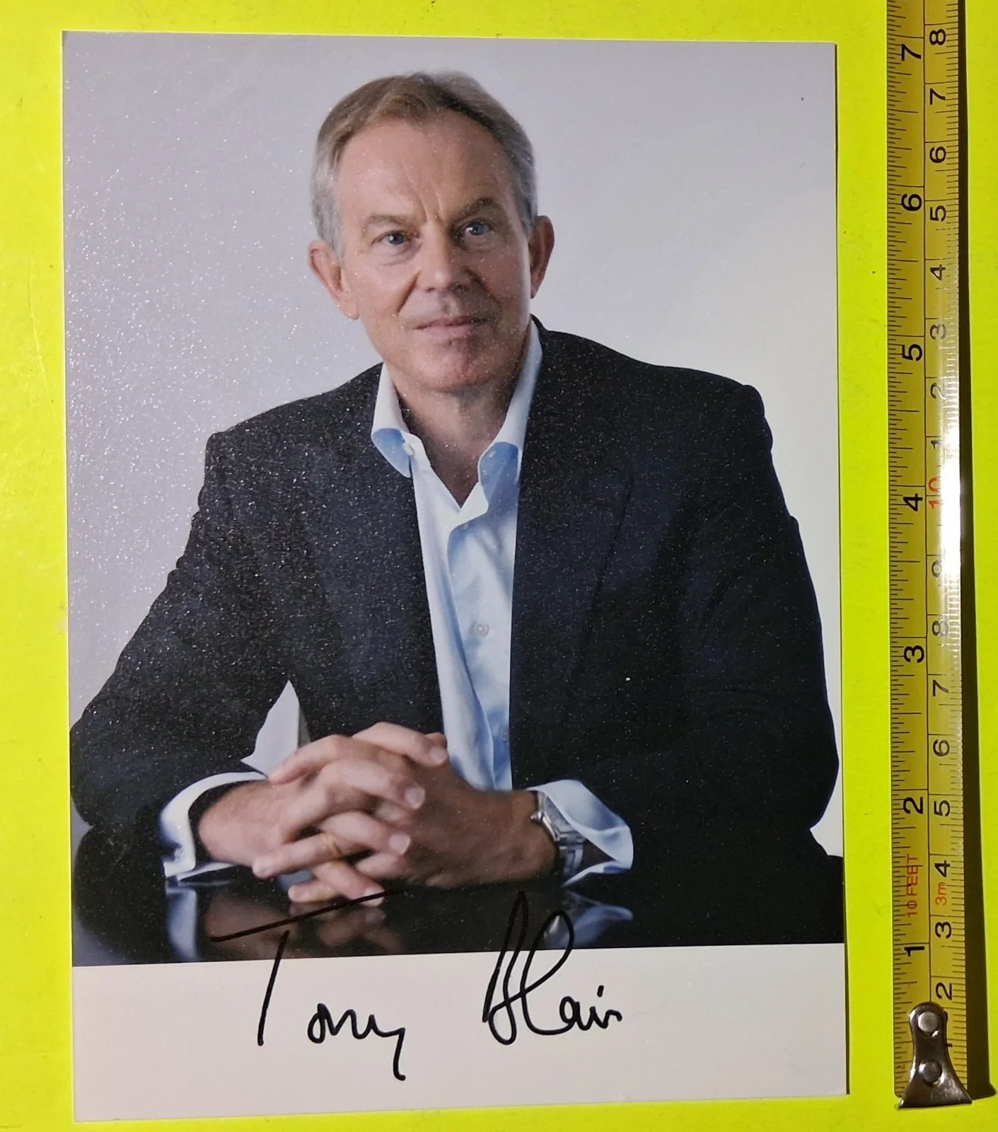 Tony Blair — Tony Blair Autographed 5 x 7 Media Photo Fujifilm Crystal Archives Supreme...