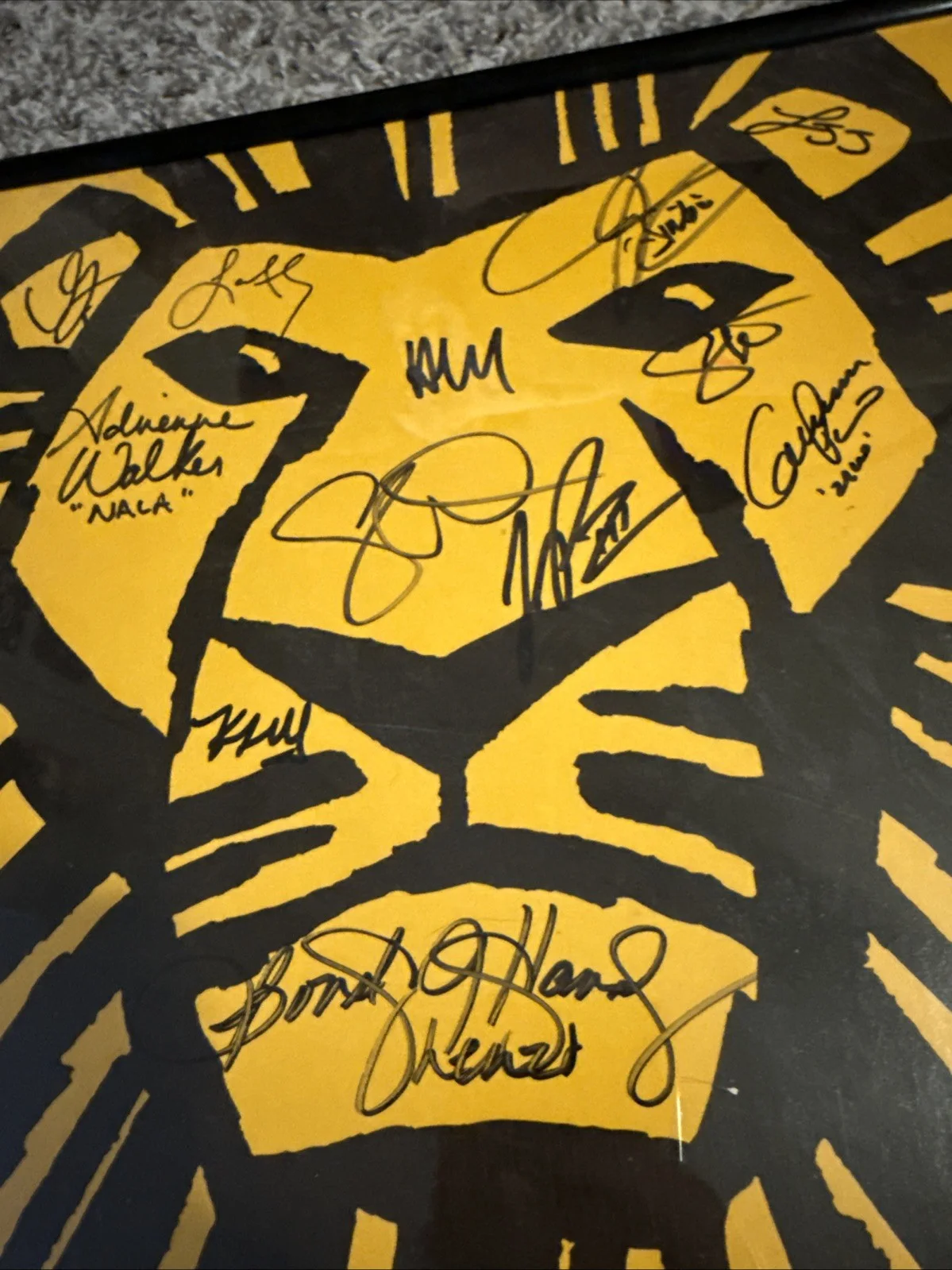 The Lion King Broadway Musical Poster – Signed by Cast – Framed Collectible, image 2
