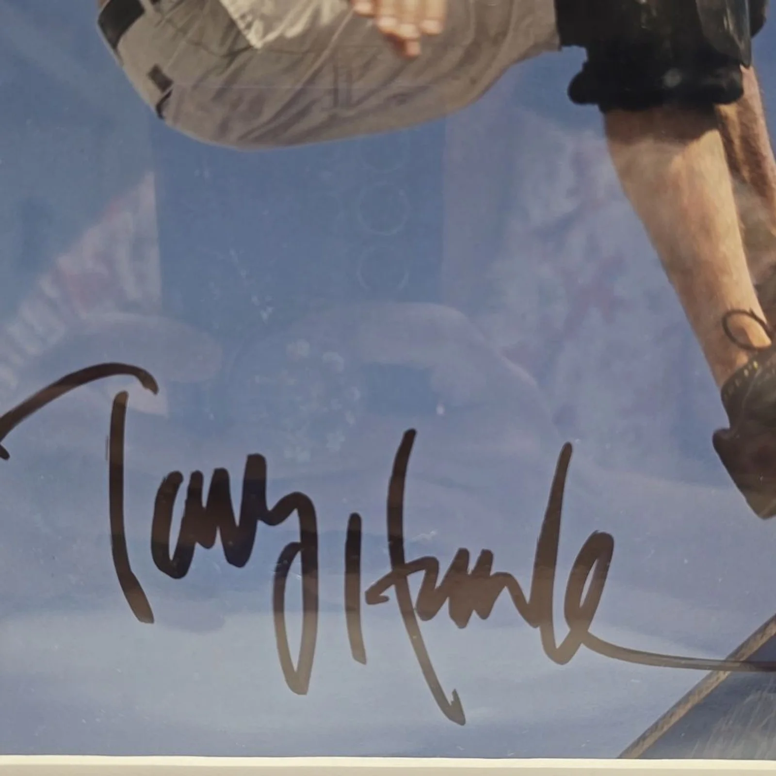 Tony Hawk — {Tony Hawk} Black Framed Skateboarder Autographed Photo w/COA, image 3