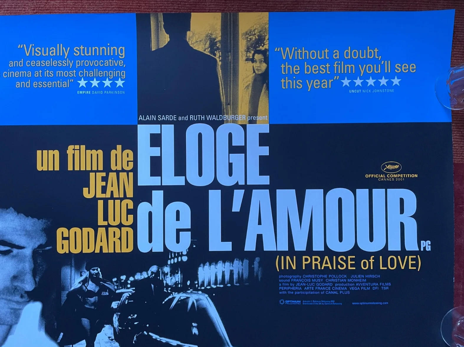 ELOGE DE L'AMOUR (2001) Original UK Movie Quad Film Poster Jean-Luc Godard, изображение 3