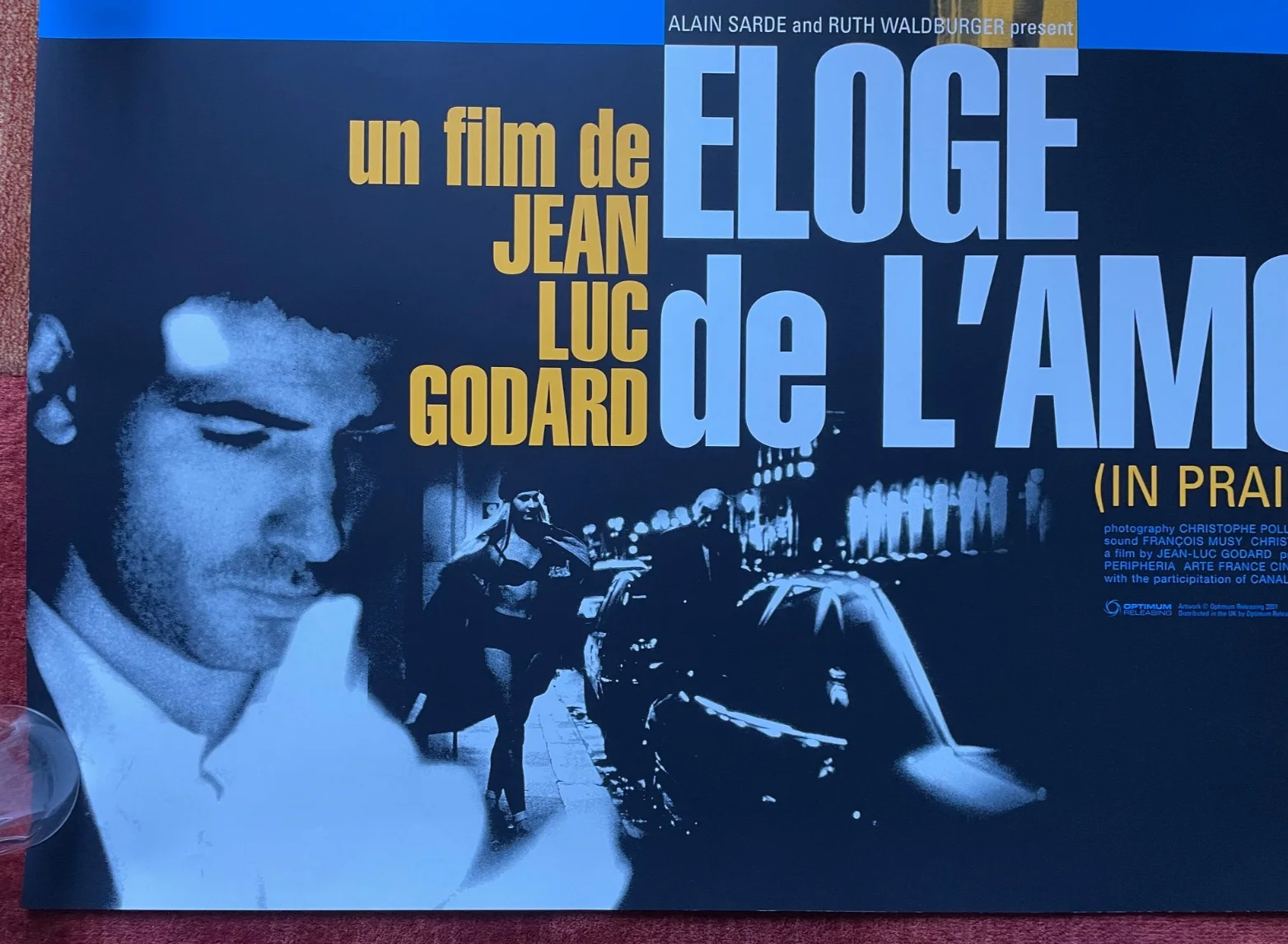 ELOGE DE L'AMOUR (2001) Original UK Movie Quad Film Poster Jean-Luc Godard, изображение 4
