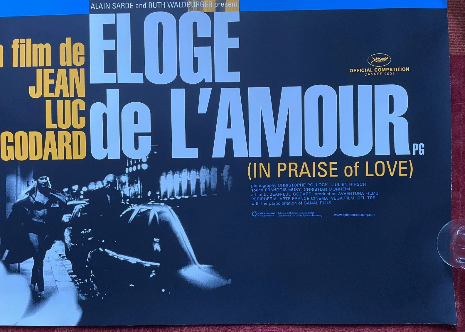 ELOGE DE L'AMOUR (2001) Original UK Movie Quad Film Poster Jean-Luc Godard, изображение 5