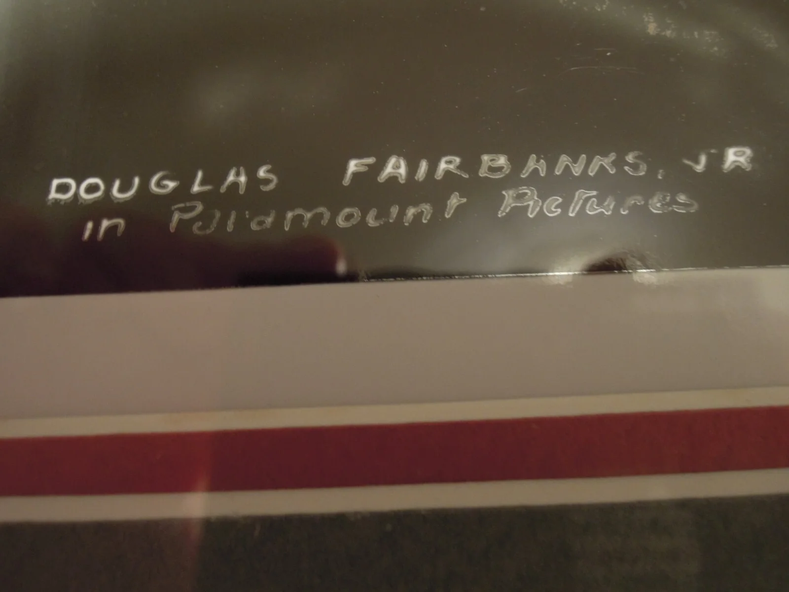 Douglas Fairbanks Jr — Fairbanks Jr Actor Photo Framed Name Plate Matted Glass Gold, image 5