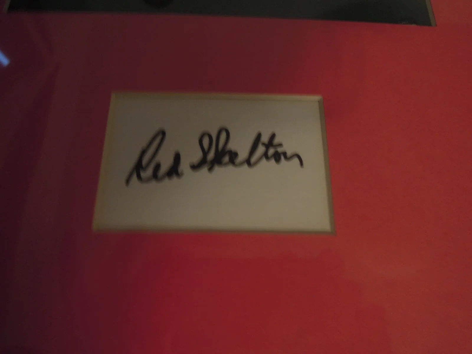 Red Skeleton — Red Skelton Photo W Plate Framed Signature JSA Memorabilia, image 4