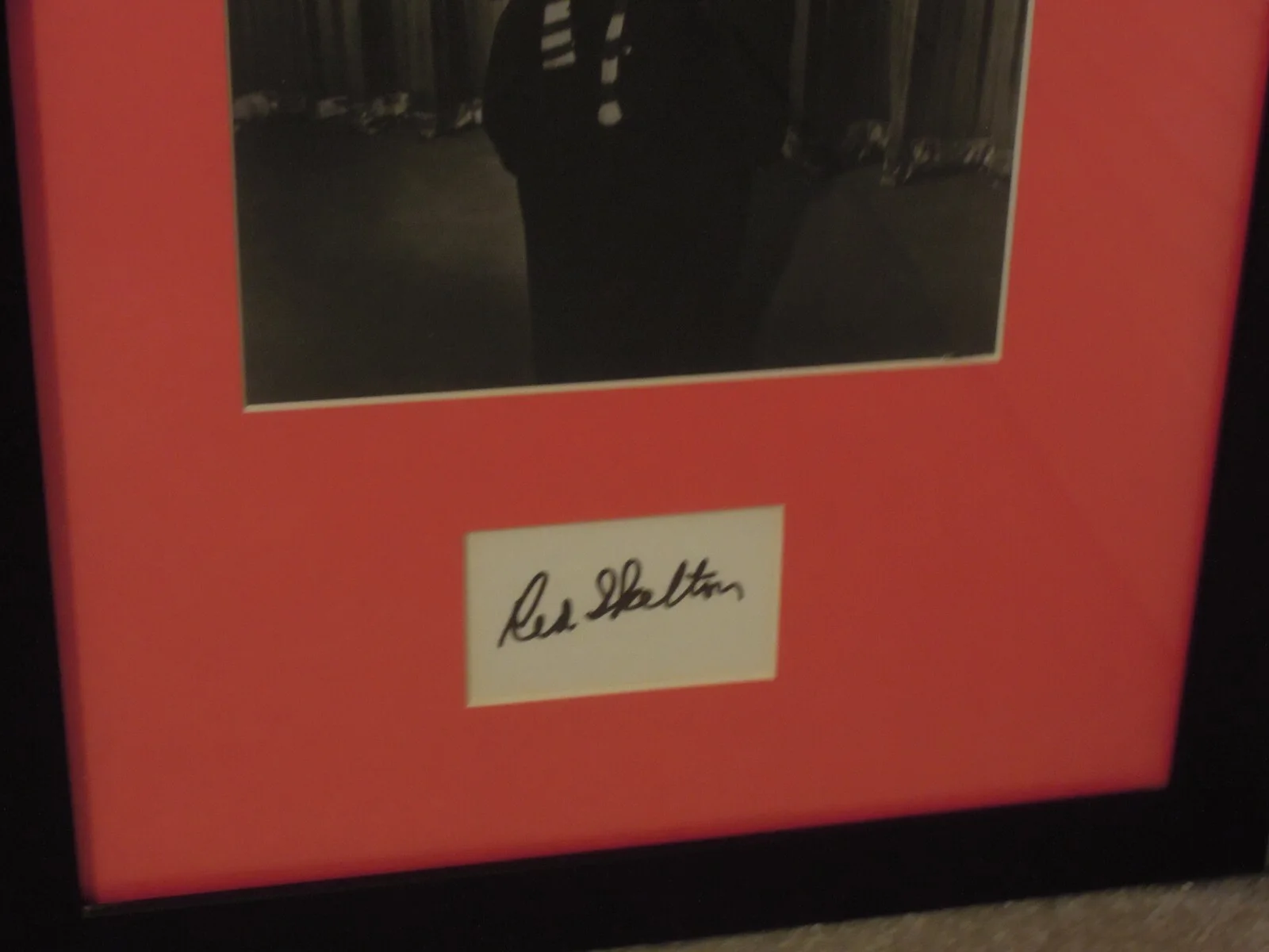 Red Skeleton — Red Skelton Photo W Plate Framed Signature JSA Memorabilia, image 5