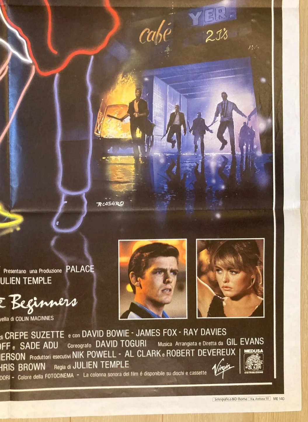 ABSOLUTE BEGINNERS 1986 Original Cinema ITALIAN 2 Fogli Movie POSTER 39x55in, изображение 5
