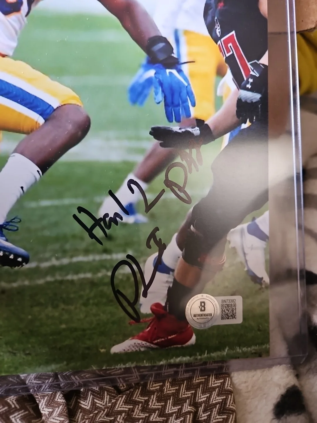 Patrick Jones II Signed 8x10 Photo "Hail To Pitt" Beckett Authenticated, image 2