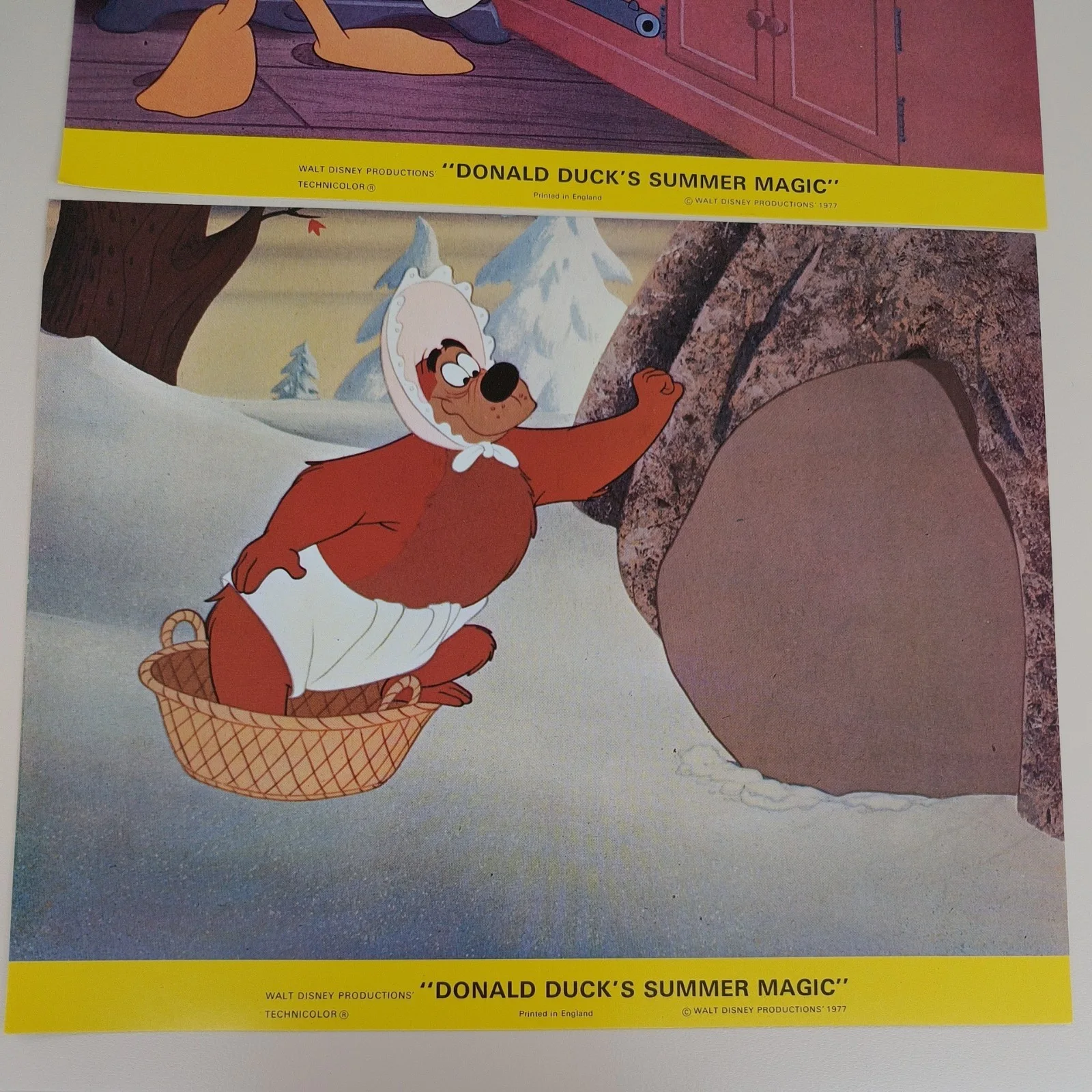 Donald Duck Summer Magic Lobby Cards Stills /Front House Cartoons 1977 Vintage, изображение 5