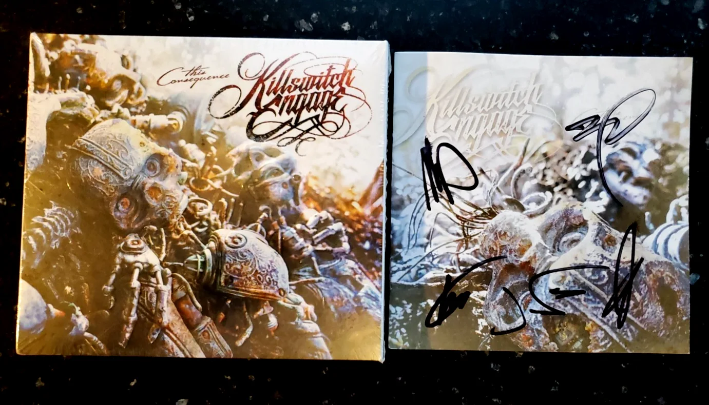 KILLSWITCH ENGAGE SIGNED CD THIS CONSEQUENCE AUTOGRAPHED FULL BAND 2025, изображение 2