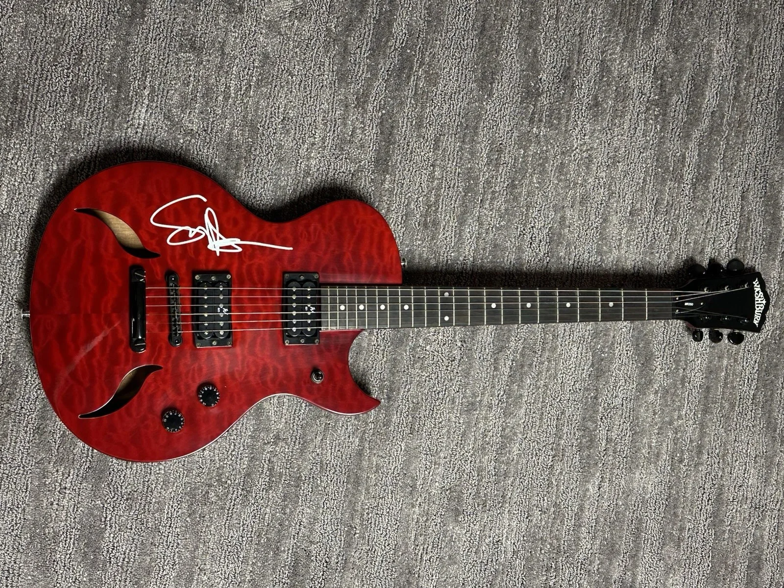 Sammy Hagar Signed Washburn Red Rocker Signature Model Guitar JSA COA Van Halen, изображение 3