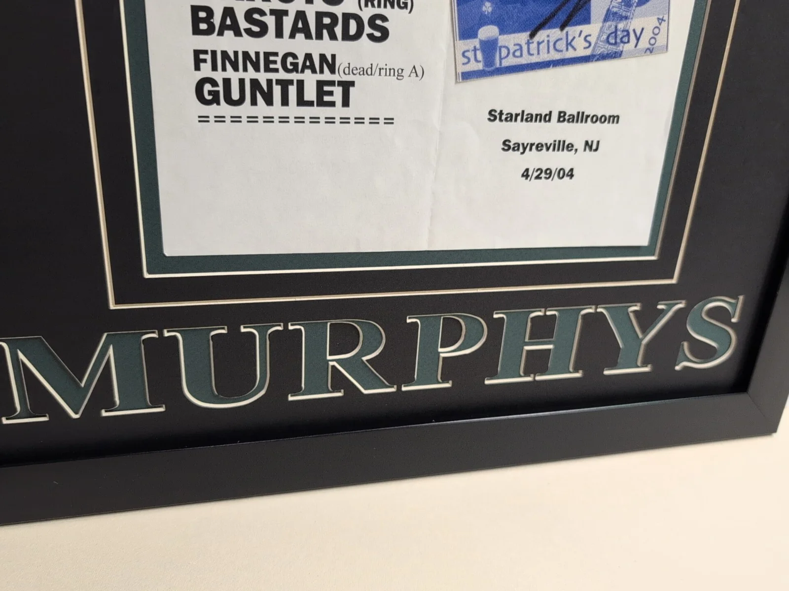 DROPKICK MURPHYS Signed AL BARR Set List Ken Casey Guitar Pick Backstage Pass, image 3