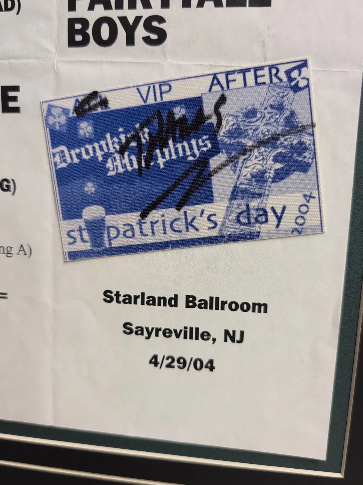 DROPKICK MURPHYS Signed AL BARR Set List Ken Casey Guitar Pick Backstage Pass, image 5