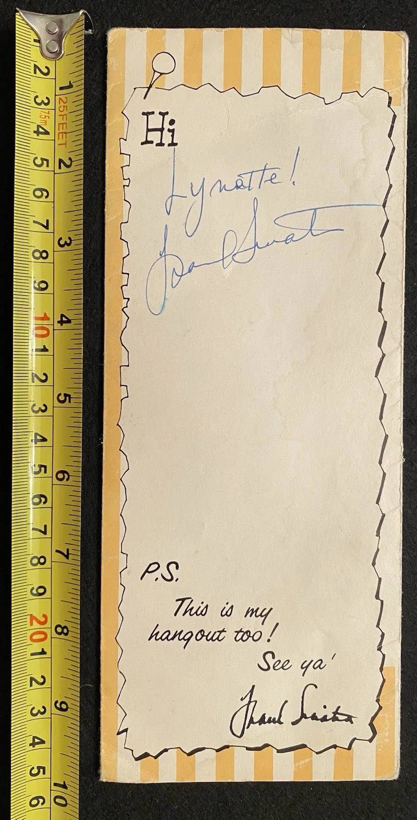 FRANK SINATRA signed autograph JILLY'S menu signature circa 1960s Rat Pack RARE!, изображение 3