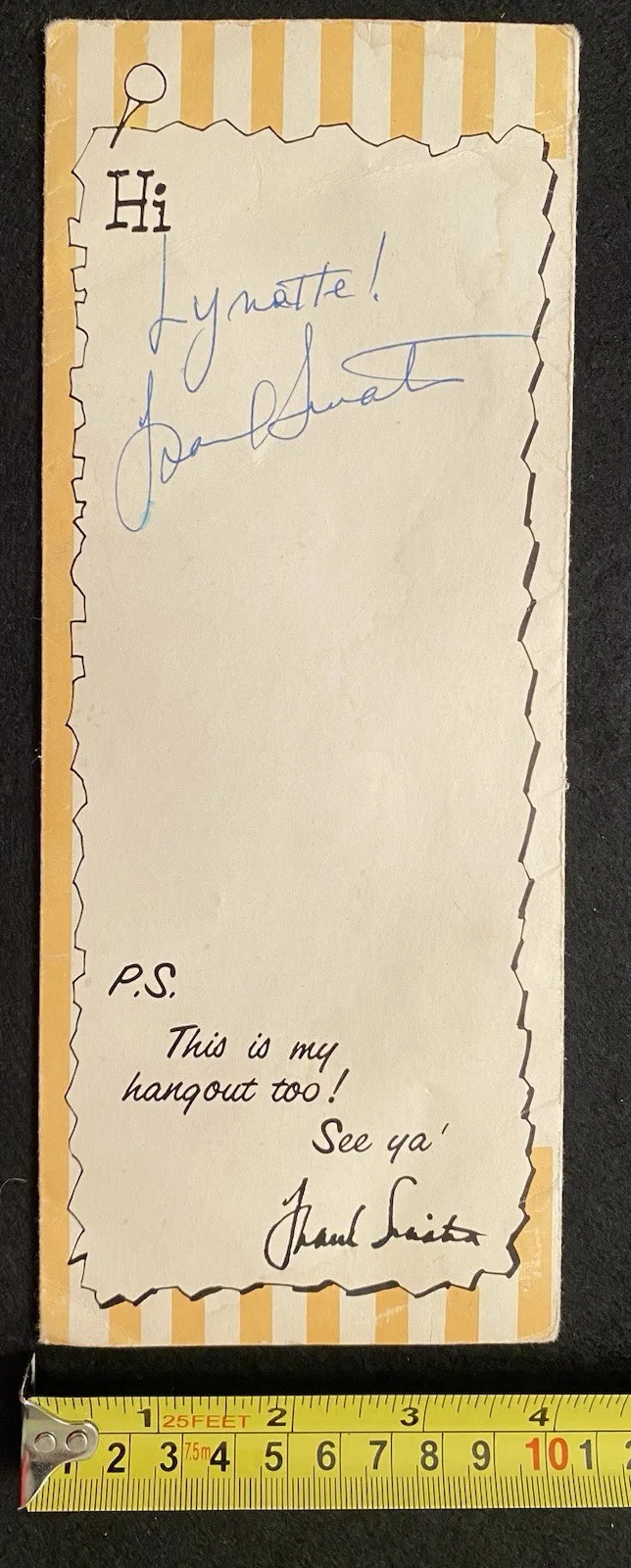 FRANK SINATRA signed autograph JILLY'S menu signature circa 1960s Rat Pack RARE!, изображение 4