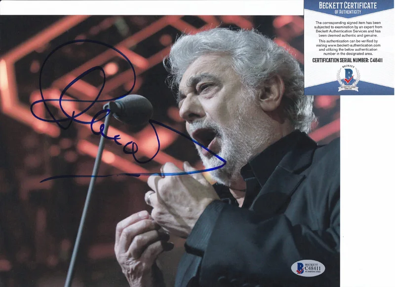 Placido Domingo — Placido Domingo The Three Tenors Signed Autograph 8x10 Photo Beckett BAS COA #1