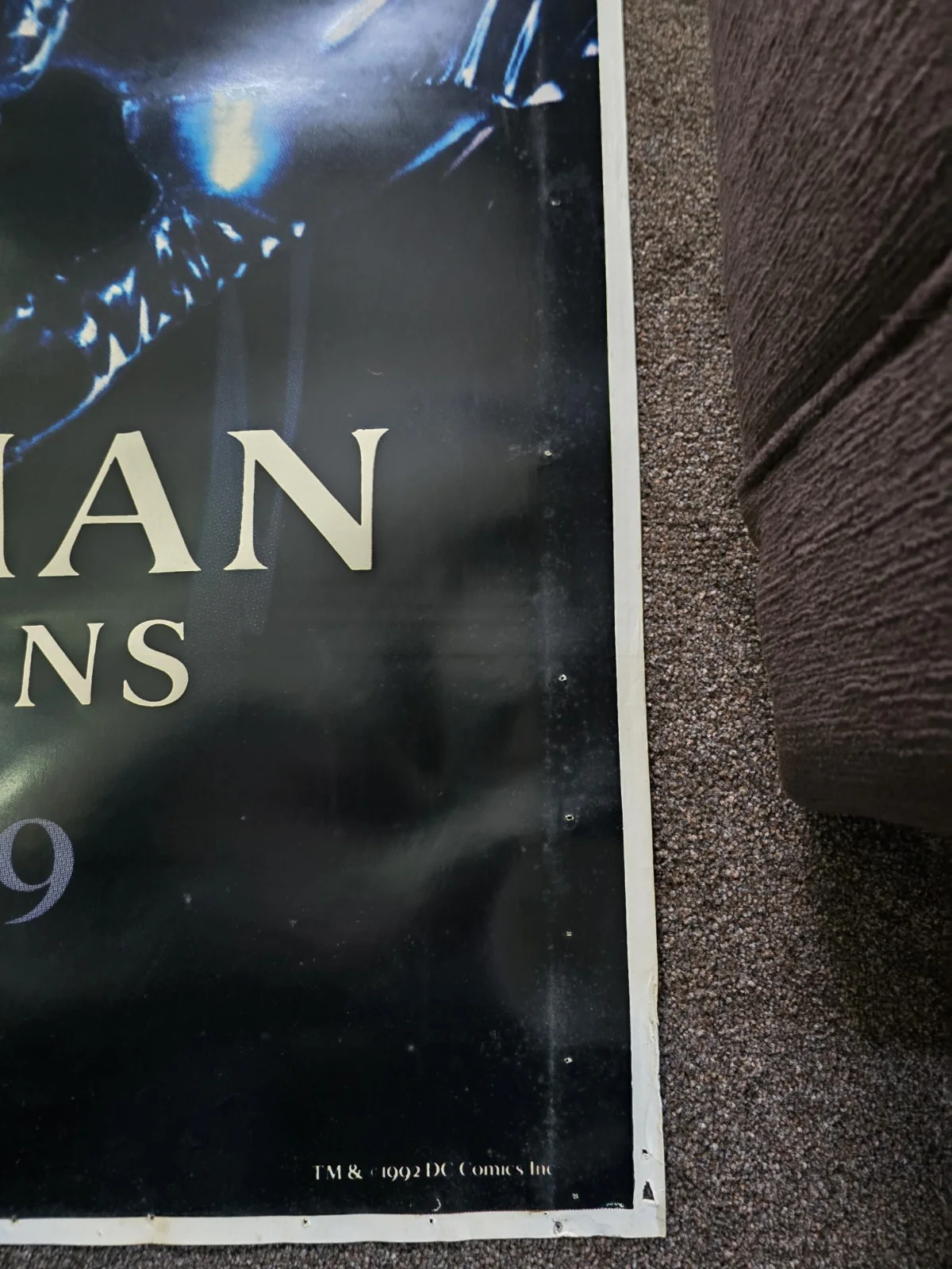 Huge Batman Returns Catwoman Bus Stop Poster RARE., изображение 3