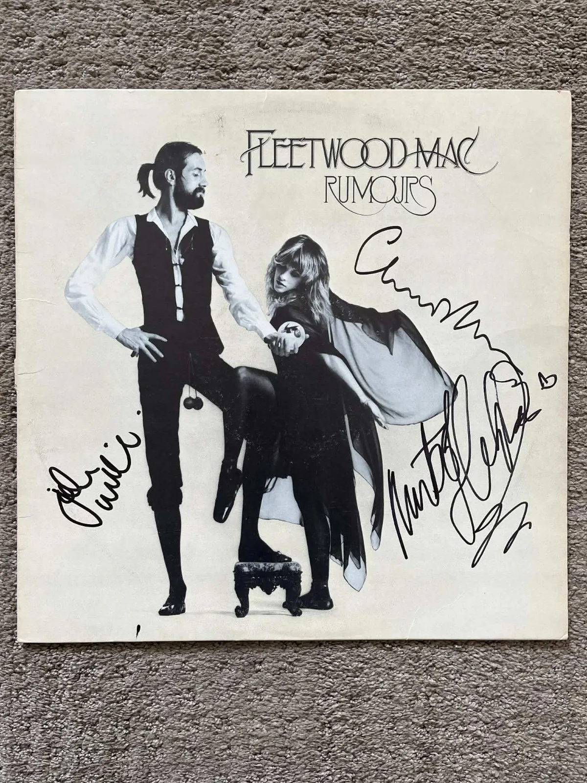 FLEETWOOD MAC RUMORS SIGNED VINYL CHRISTINE MCVIE X3 ORINGINAL PRESSING PROOF, изображение 3