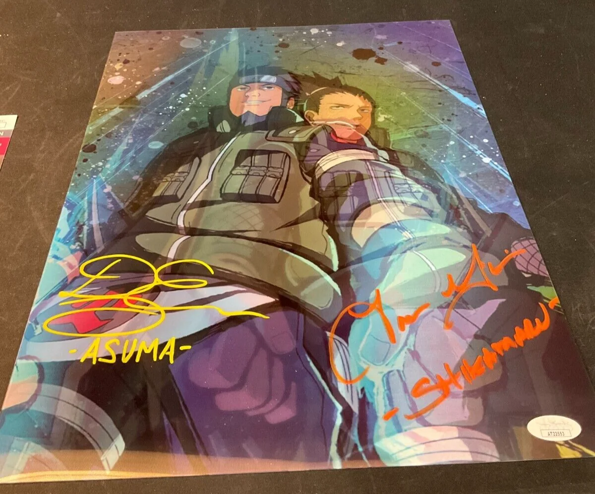 Doug Erholtz, Tom Gibis — Doug Erholtz & Tom Gibis Signed Color Print JSA AUTOS Voice Actors "Naruto" WOW!, image 2