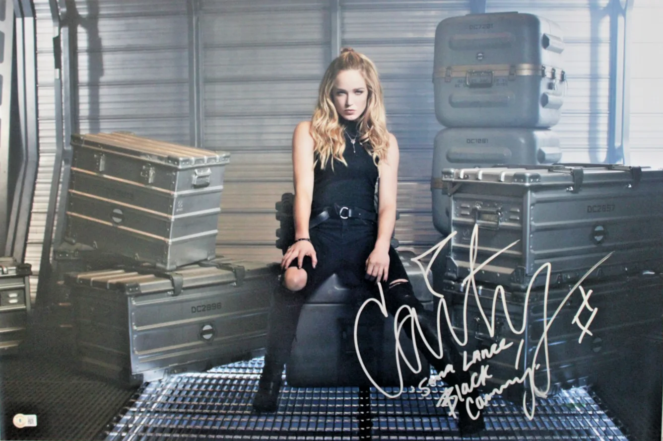 Caity Lotz — Caity Lotz Signed 20x30 Photo “Black Canary” Arrow Autograph Beckett COA
