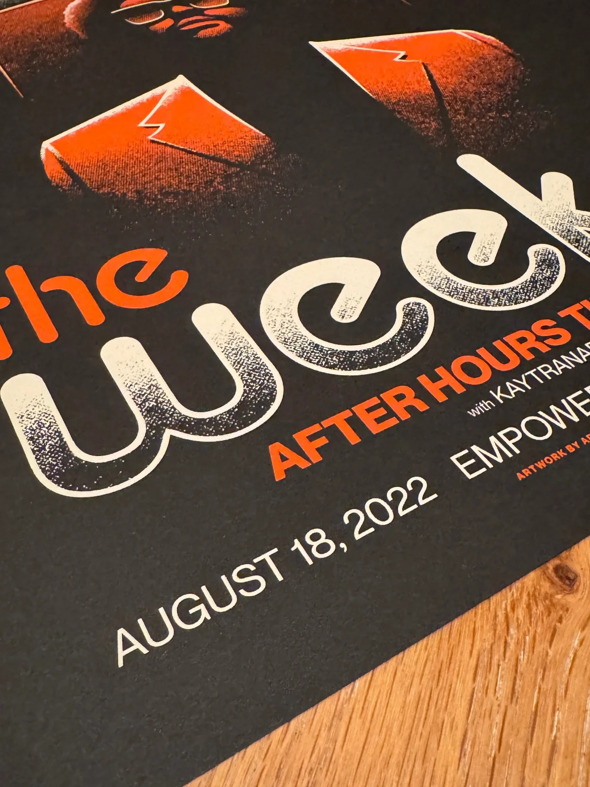 THE WEEKND - Screen Print #'d edition Poster - MILE HIGH DENVER - 2022, изображение 2