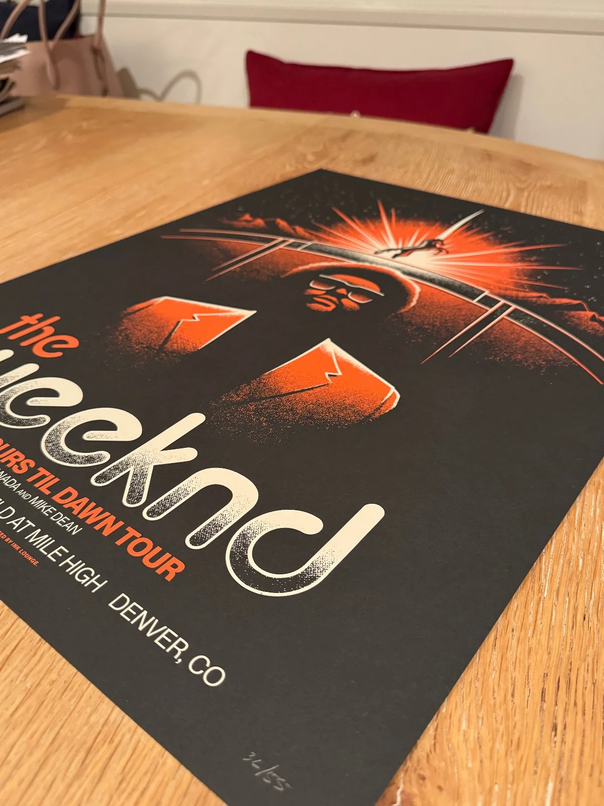 THE WEEKND - Screen Print #'d edition Poster - MILE HIGH DENVER - 2022, изображение 4