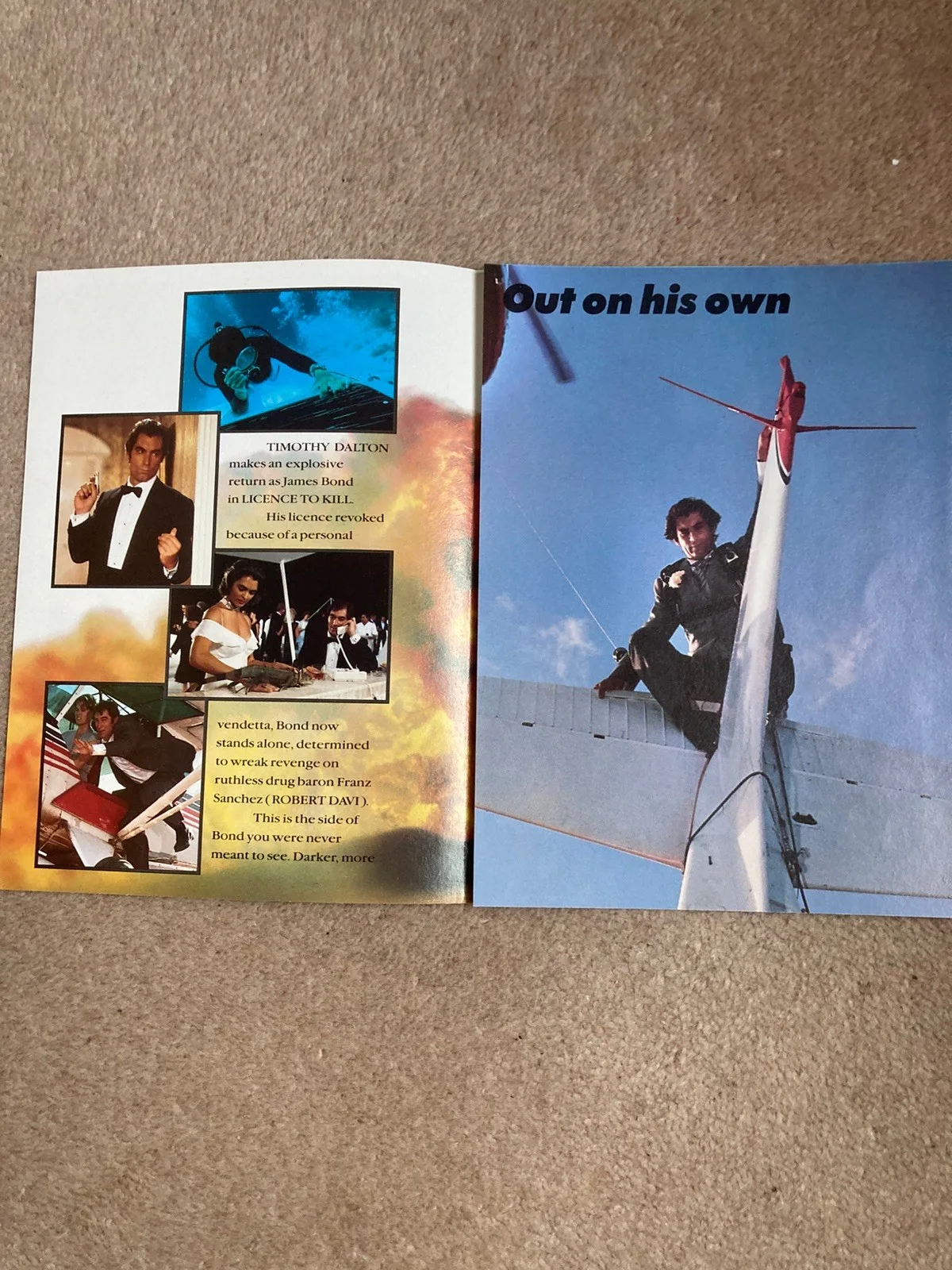 James Bond Licence To Kill - A5 Colour Promotional Fold Out Cinema Flyer, image 2