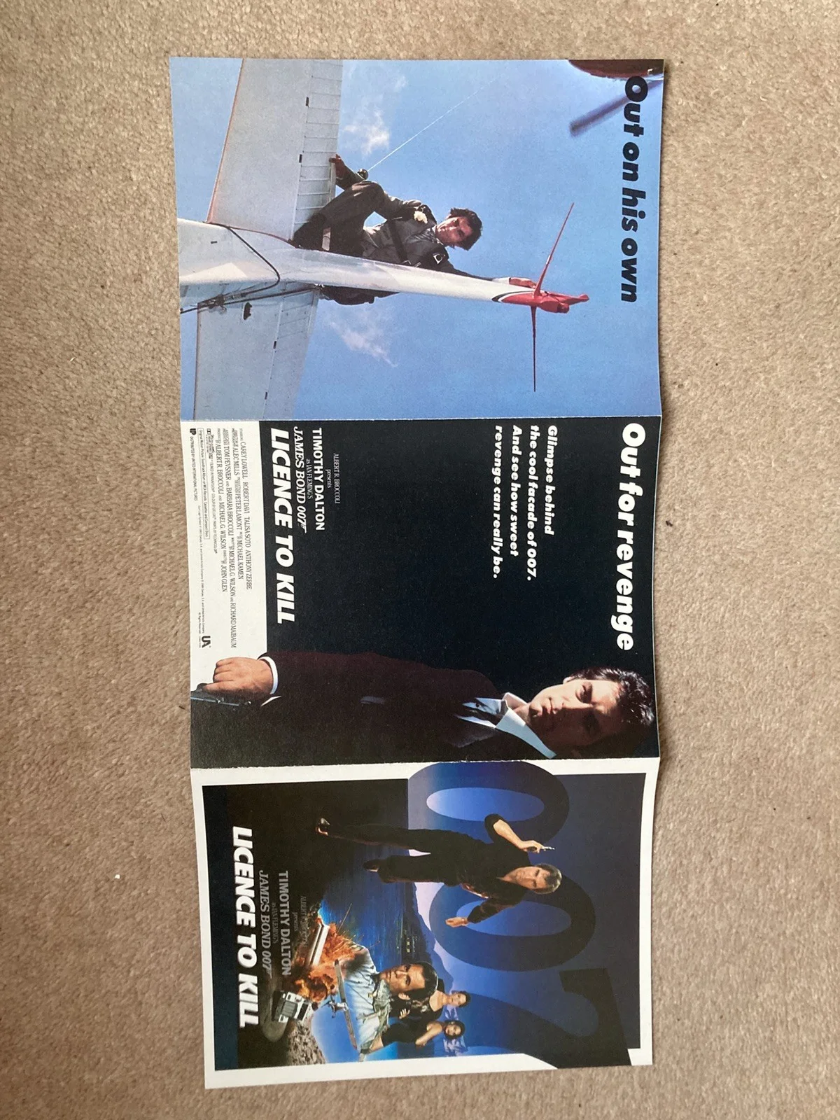 James Bond Licence To Kill - A5 Colour Promotional Fold Out Cinema Flyer, image 5