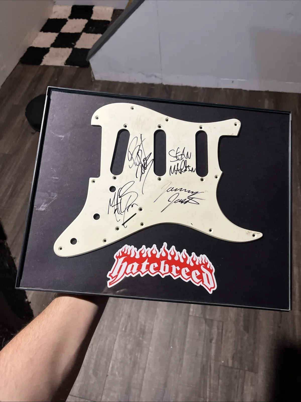 Hatebreed Signed Guitar Pick Autographed Framed Metal Ozzfest, image 2