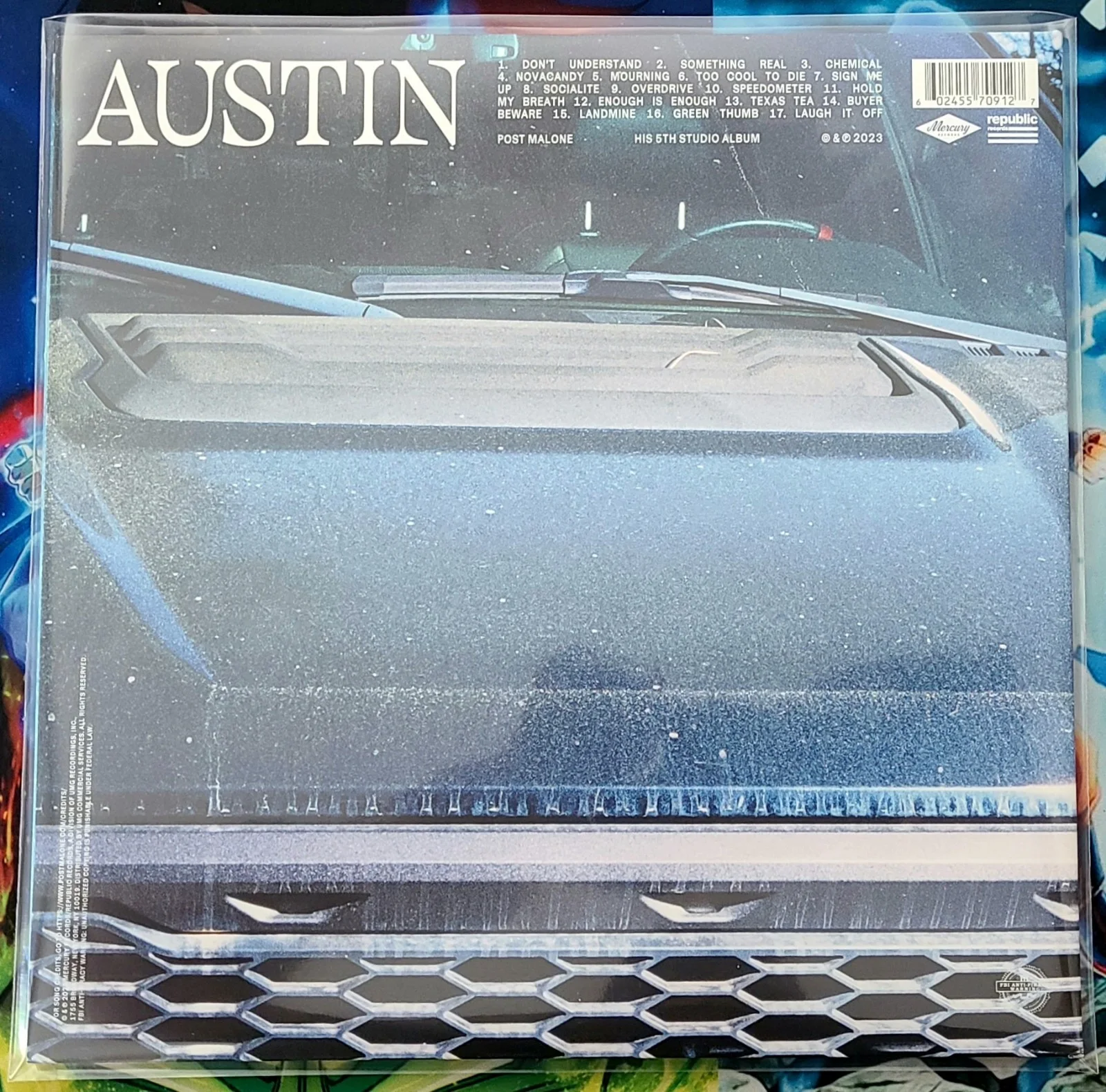 POST MALONE AUTOGRAPH SIGNED AUSTIN ALBUM VINYL RECORD JSA, image 2