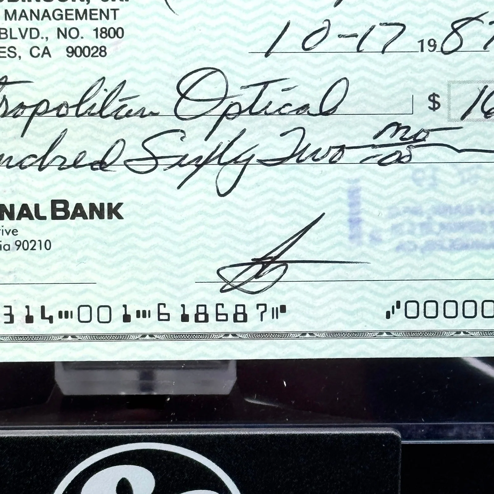 SMOKEY ROBINSON Signed Bank Check 1987 JSA Certified Authentic Autograph Auto, image 2