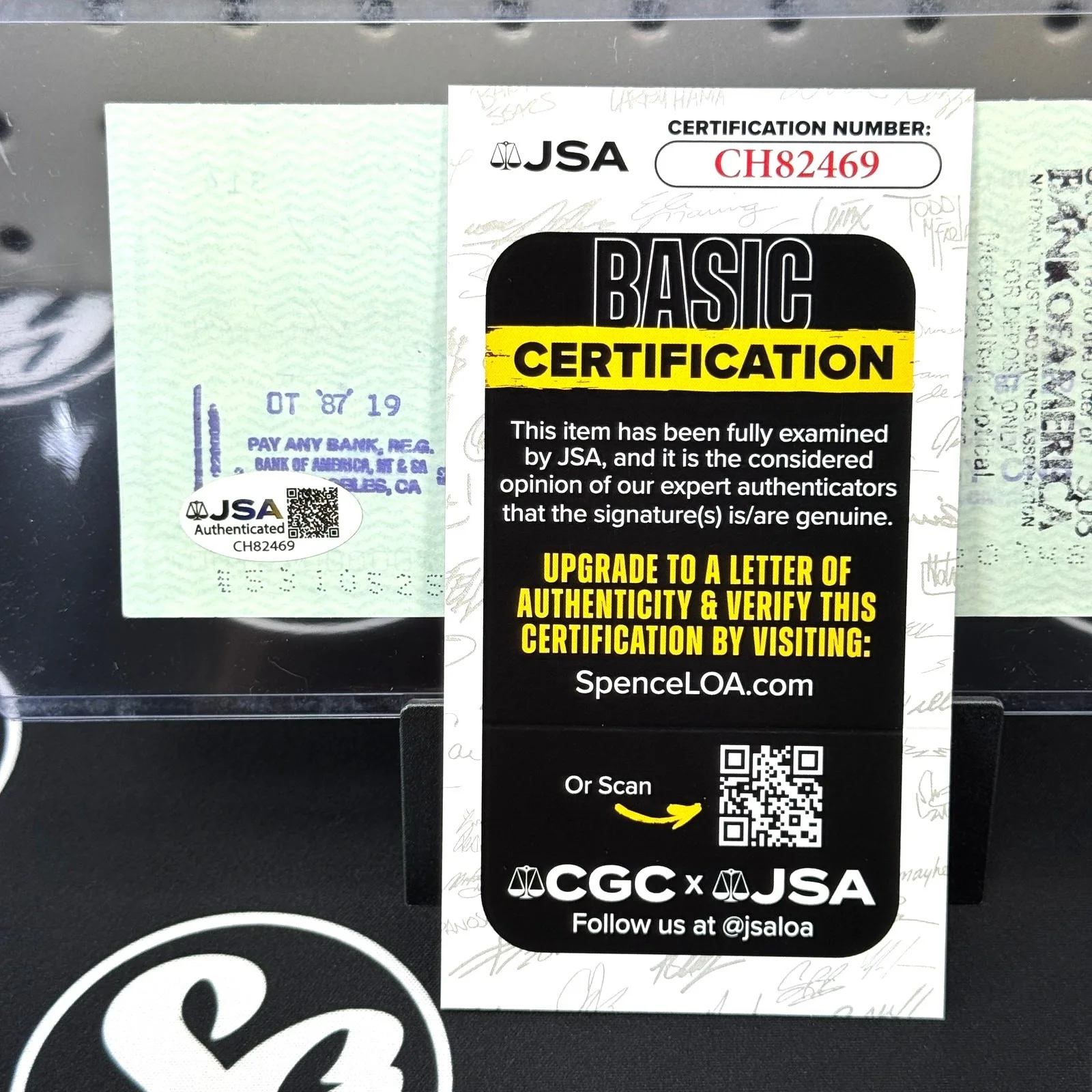 SMOKEY ROBINSON Signed Bank Check 1987 JSA Certified Authentic Autograph Auto, image 5