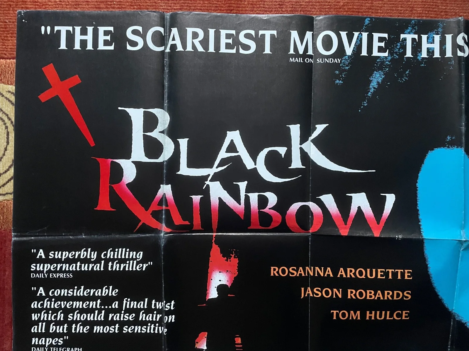 BLACK RAINBOW (1989) Original UK Quad Horror Movie Poster Rosanna Arquette, изображение 2