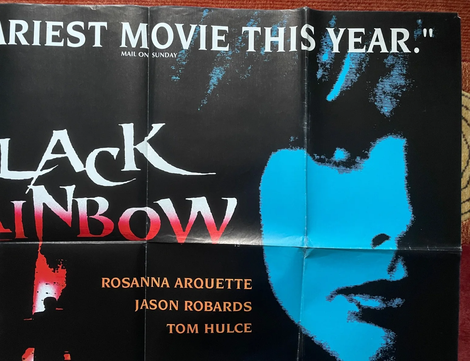BLACK RAINBOW (1989) Original UK Quad Horror Movie Poster Rosanna Arquette, изображение 3