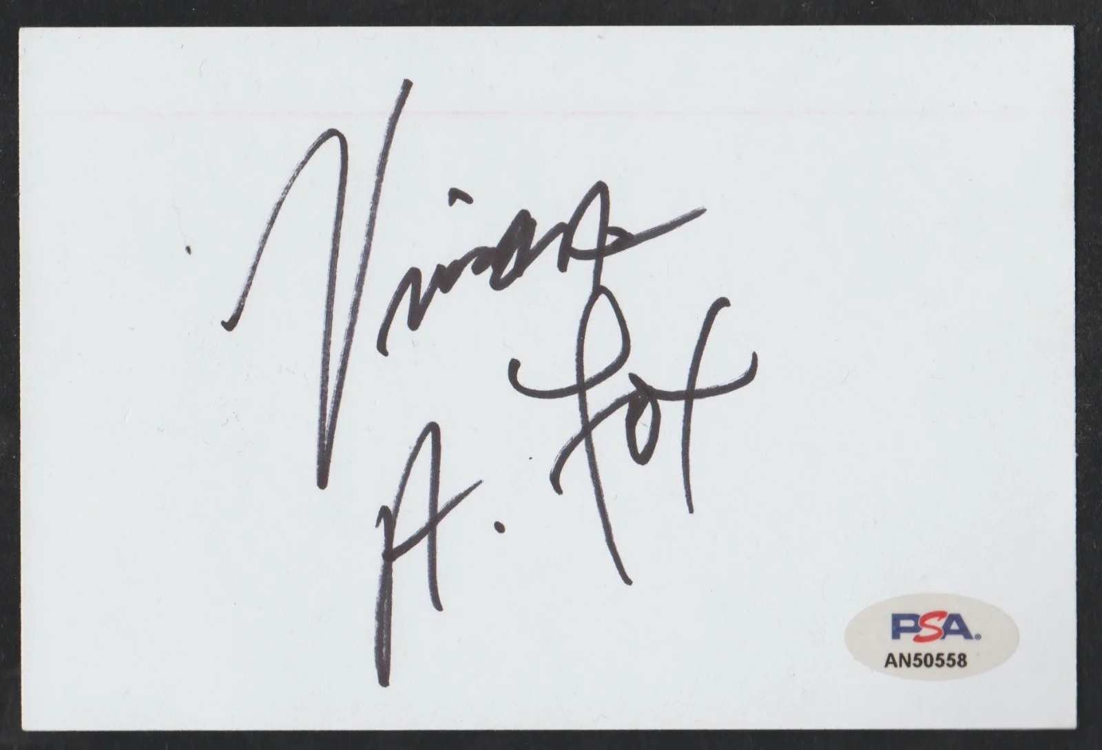 Vivica A. Fox — VIVICA A. FOX Signed 4 x 6 Index Card Autograph PSA/DNA Certified Kill Bill AUTO