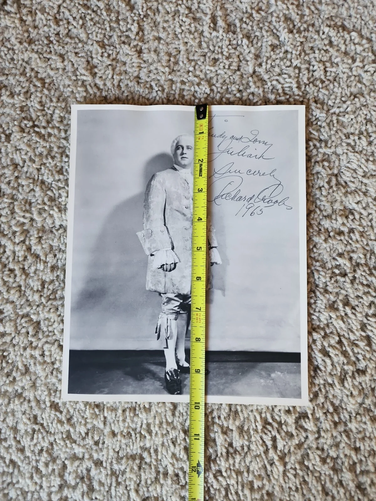 Autograph Richard Crooks American Opera Singer signed photo 1965, изображение 4